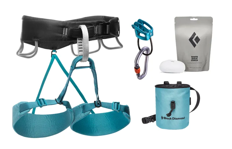 Black Diamond Women's Momentum Harness Package Aqua Verde